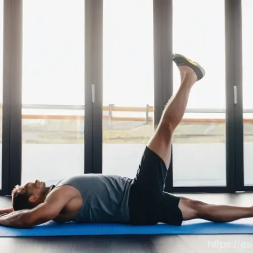 Home 15 스포츠의학 전문가로서의 성장 과정 - **Prompt:** A fit male athlete in his late 20s, with a determined yet calm expression, is performing...