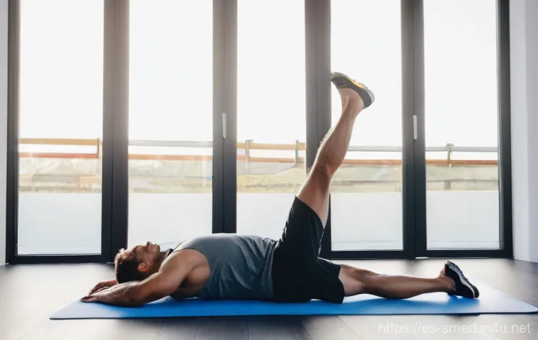 스포츠의학 전문가로서의 성장 과정 - **Prompt:** A fit male athlete in his late 20s, with a determined yet calm expression, is performing...